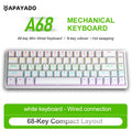 A68 65% Wired Mechanical Gaming Keyboard 68 Keys RGB Hot Swappable USB-C NKRO Compact Keyboard for Gaming Office